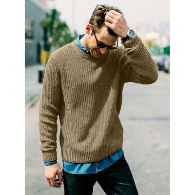 fashion Men's slim fit pullover sweater 男士修身套头衫毛衣