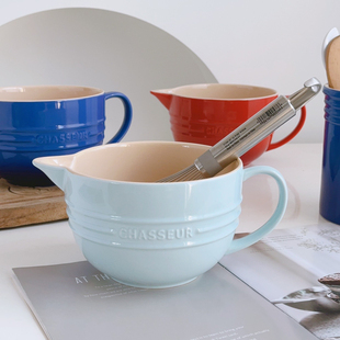 出口法国名品陶瓷搅拌碗打蛋盆大沙拉碗引流碗烘焙工具厨房用品