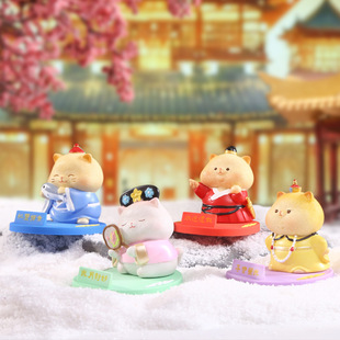 新款喵喵万岁手机支架创意家居桌面摆件卡通可爱树脂工艺品摆件