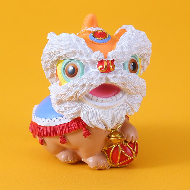 创意国潮小狮子中式手办装饰摆件