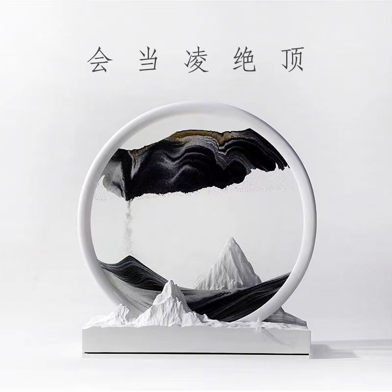 创意沙画扩香石香薰摆件香薰精油石膏摆件玻璃沙漏高级感家居装饰