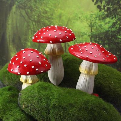 户外花园装饰庭院幼儿园摆件树脂玻璃钢雕塑小品仿真蘑菇摆件