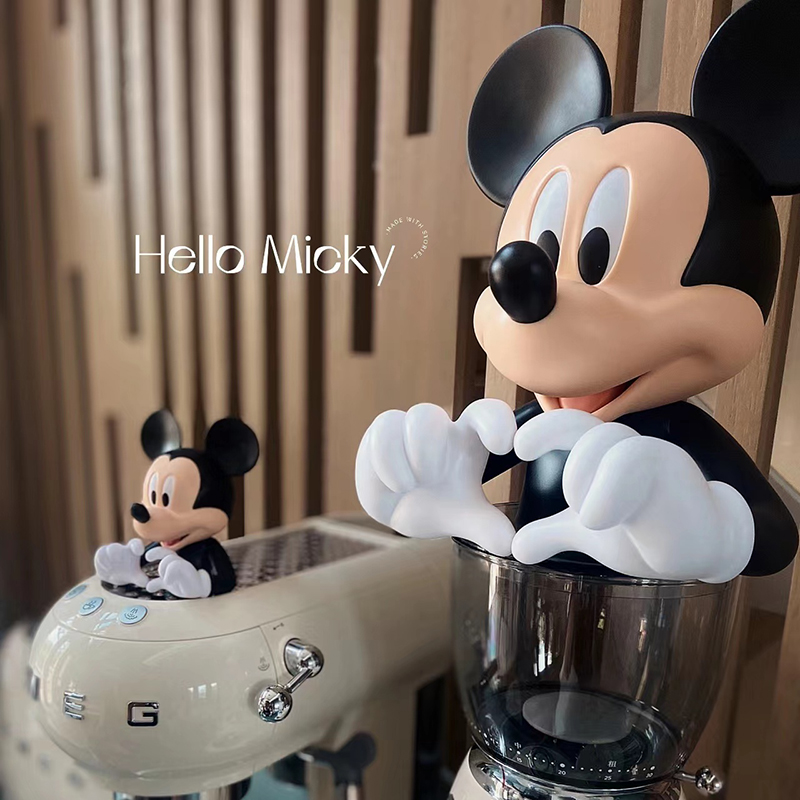 米奇比心摆件可爱咖啡机装饰品玄关客厅电视柜酒柜桌面家居礼物
