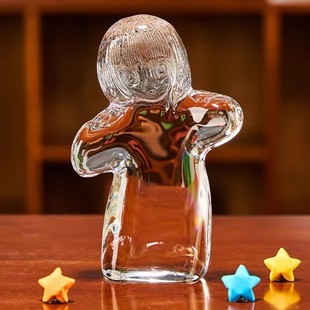 魔幻手机傻妞归来2代水晶娃娃透明七彩灯光摆件生日礼物送女朋友