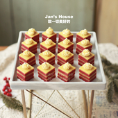 简屋冷冻蛋糕牛乳红丝绒下午茶歇甜品咖啡厅自助餐生日西点包装