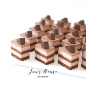 简屋茶歇切块蛋糕生巧慕斯生日宴会婚礼自助餐摆台专用糕点冷链送