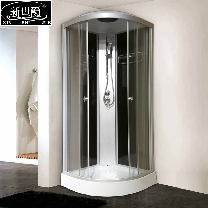 新世爵卫浴整体淋浴房卫生间浴室玻璃隔断家用弧扇形一体式沐浴房