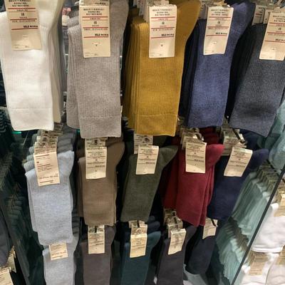 高筒商务休闲罗纹棉袜