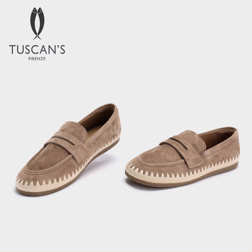 TUSCAN'S羊反绒乐福鞋平底单鞋女
