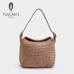 TUSCAN'S牛皮编织包单肩斜挎包