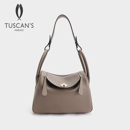 TUSCAN'S【破价】高级感通勤单肩斜挎手提女包时尚简约双鱼女包