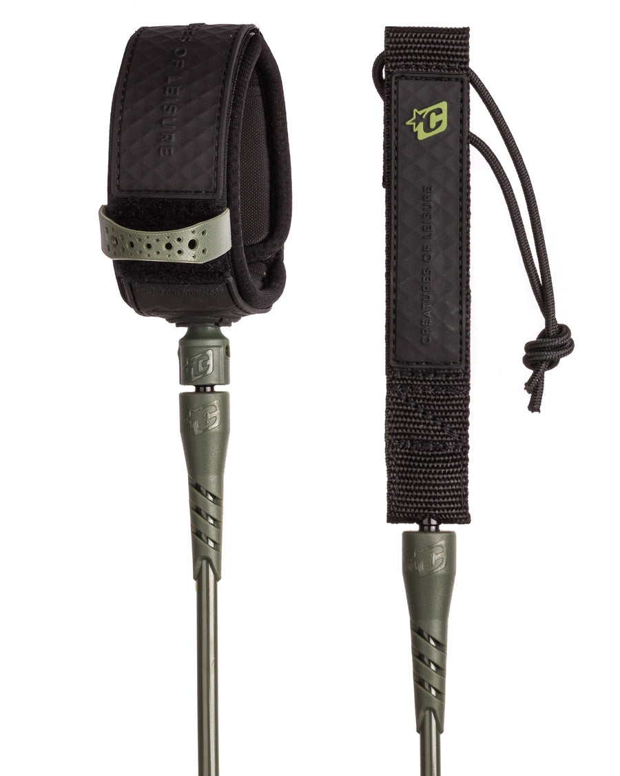 creatures 专业长板九尺脚踝绑带reliance系列冲浪脚绳 军绿色