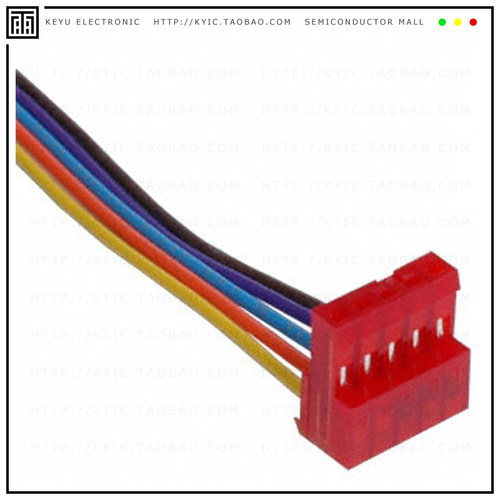 CUI-435-1FT【CABLE ASSY LATCH 5PIN 5X22AWG 1'】