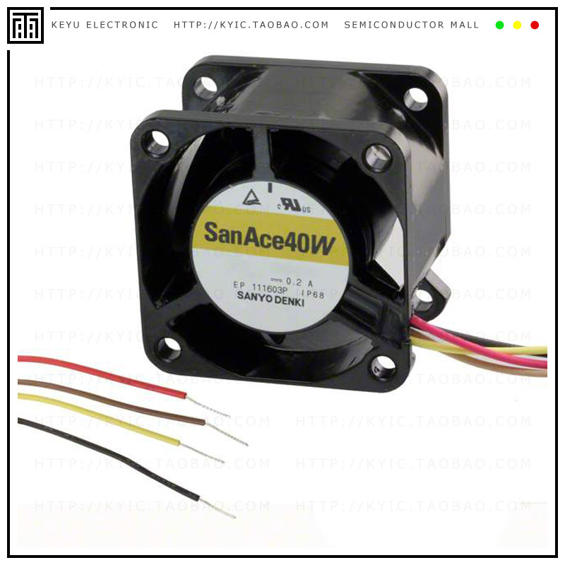 9WL0412P3J001【FAN 40X28MM 12VDC IP68 RBLS】