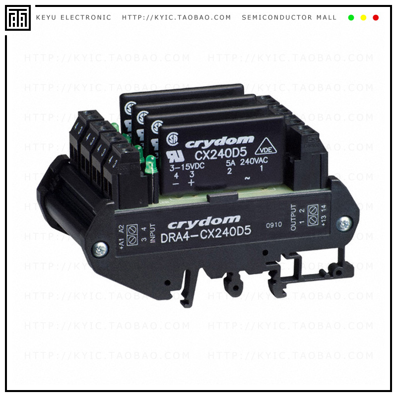 DRA4-CX240D5【SSR RELAY SPST-NO 5A 12-280V】