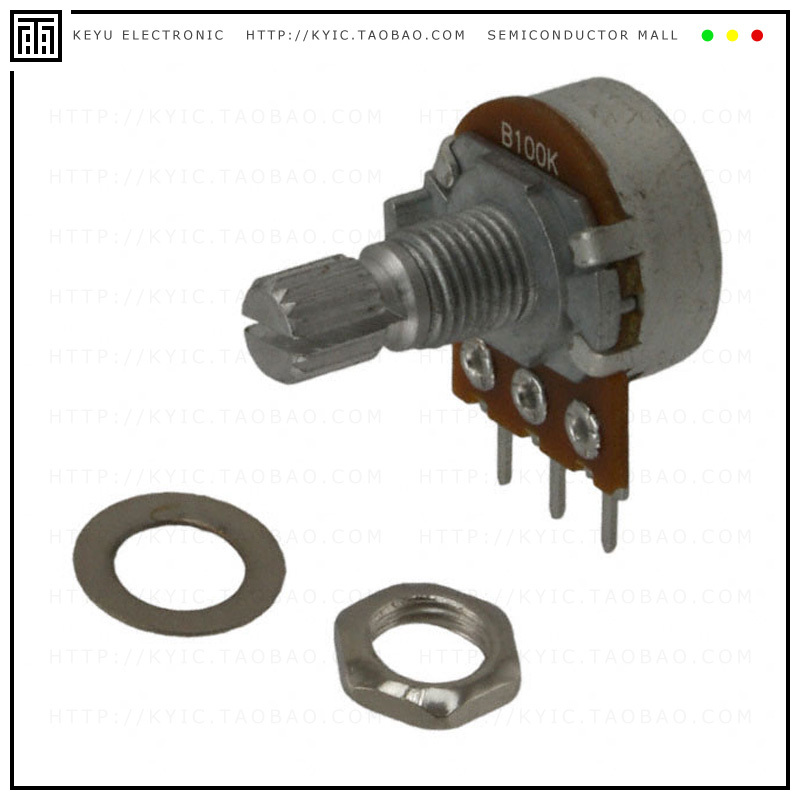 P160KN-0QC15B100K【POT 100K OHM 1/5W PLASTIC LINEAR】