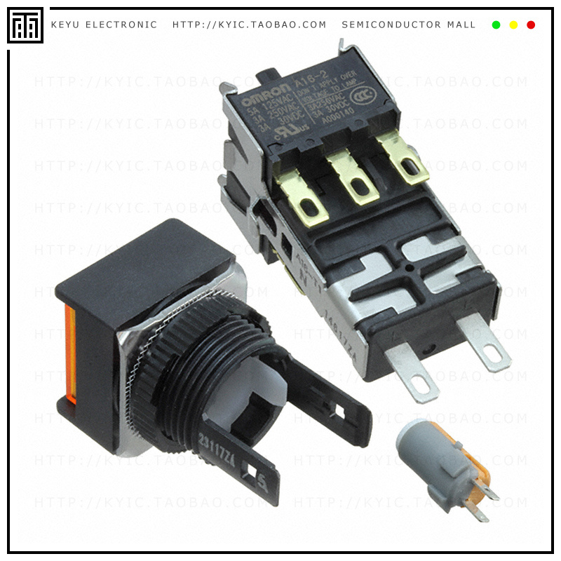 A165L-AYM-T1-2【SWITCH PUSHBUTTON DPDT 5A 125V】