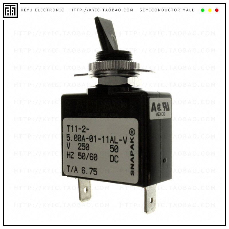 T11-2-5.00A-01-11AL-V【CIR BRKR MAGHYDR 5A 250VAC 65VDC】