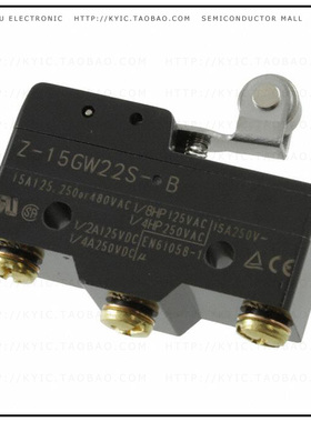 Z-15GW22S-B【SWITCH SPDT 15A HINGE ROLLR LEVR】
