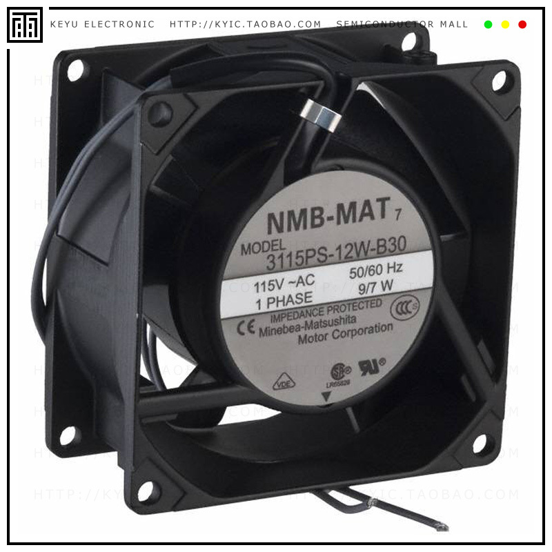 3115PS-12W-B30-A00【FAN AXIAL 80X38MM 115VAC WIRE】