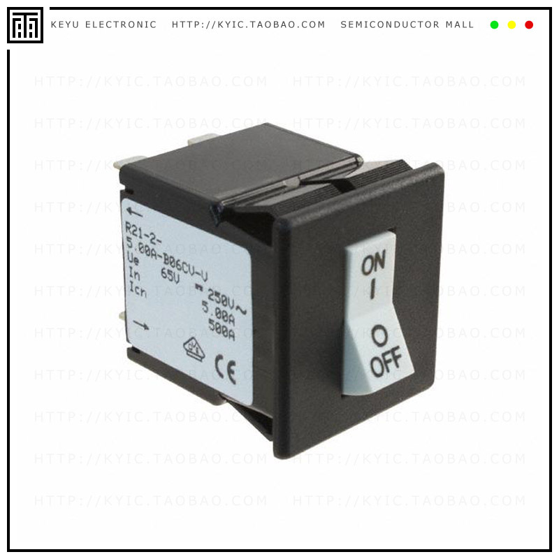 R21-2-5.00A-B06CV-V【CIR BRKR MAGHYDR 5A 250VAC 65VDC】