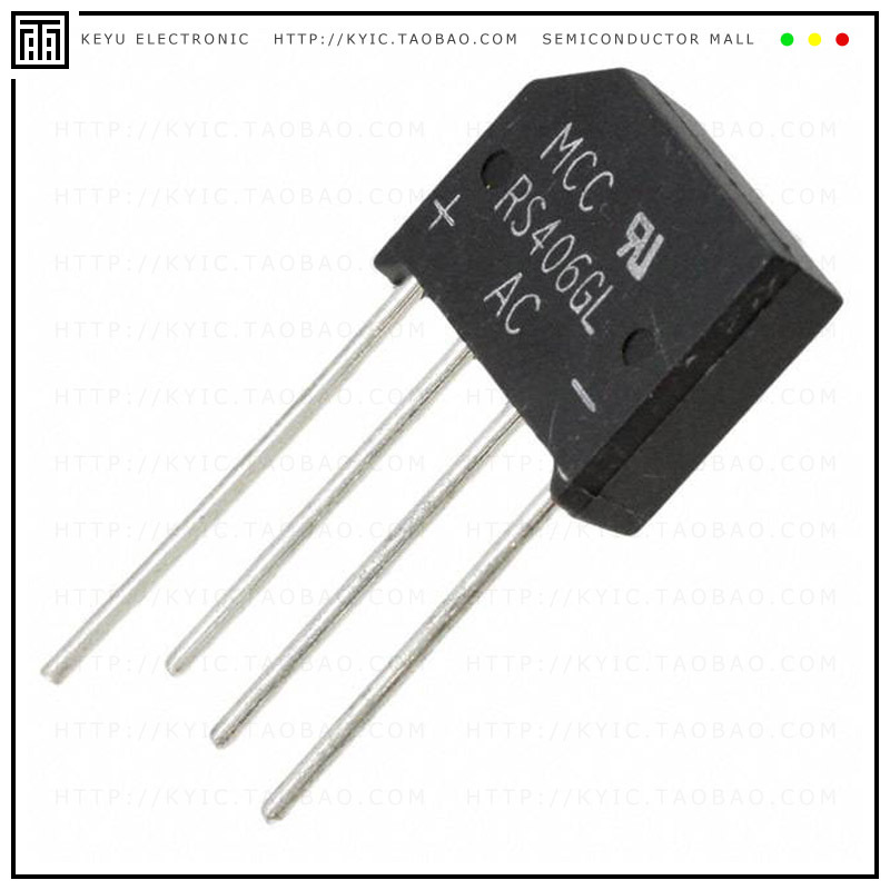 RS406GL-BP【BRIDGE RECT 1PHASE 800V 4A RS-4L】
