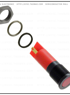 Q14F1BXXHR02E【14MM FLSH BLK CHRM HYPR RED 2VDC】