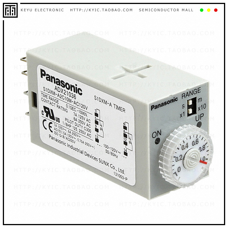 S1DXMA2C10MAC120V【RELAY TIME DELAY 10MIN 7A 250V】
