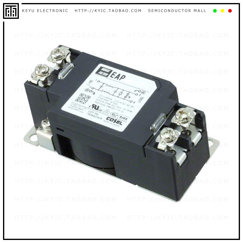 EAP-03-221【LINE FILTER 250VDC/VAC 3A CHAS】