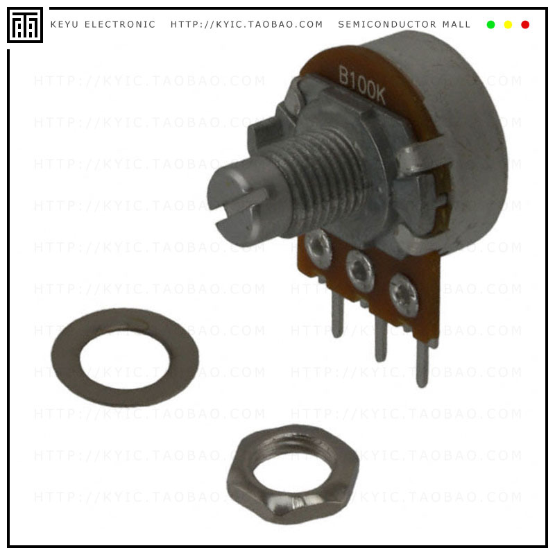 P160KN-0EB10B100K【POT 100K OHM 1/5W PLASTIC LINEAR】