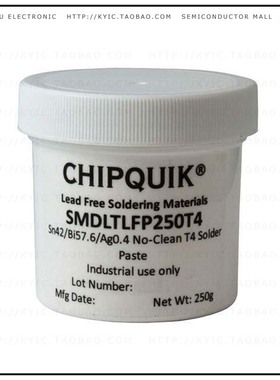 SMDLTLFP250T4【SOLDER PASTE LOW TEMP T4 250G】