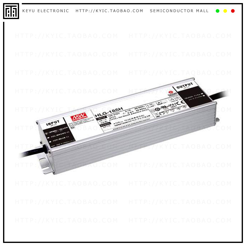 HLG-185H-30【LED DRVR CC/CV AC/DC 15-30V 6.2A】