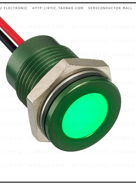 Q14F5AGXXHG12E【INDICATOR 12V 14MM FLUSH GREEN】