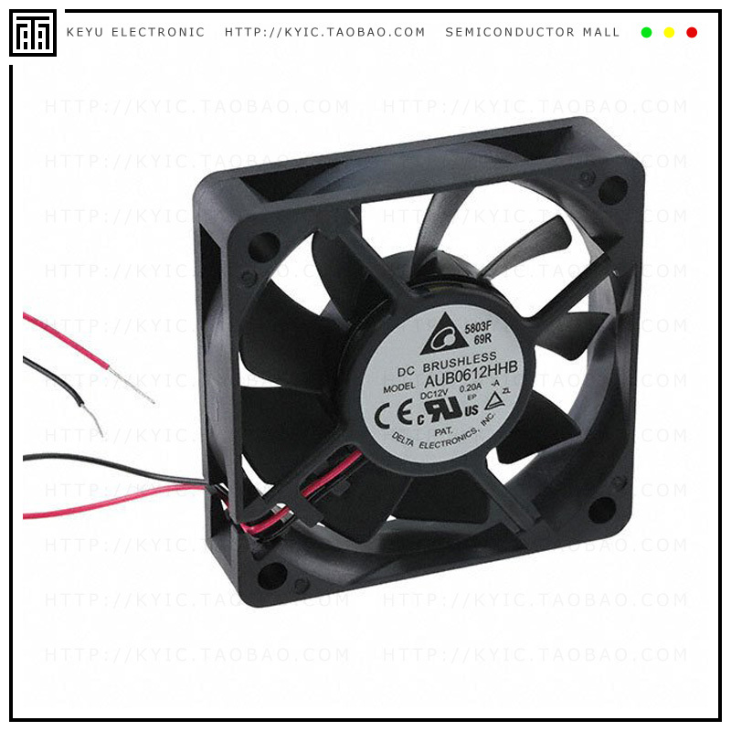 AUB0612HHB-A【FAN AXIAL 60X60X15MM 12V WIRE】
