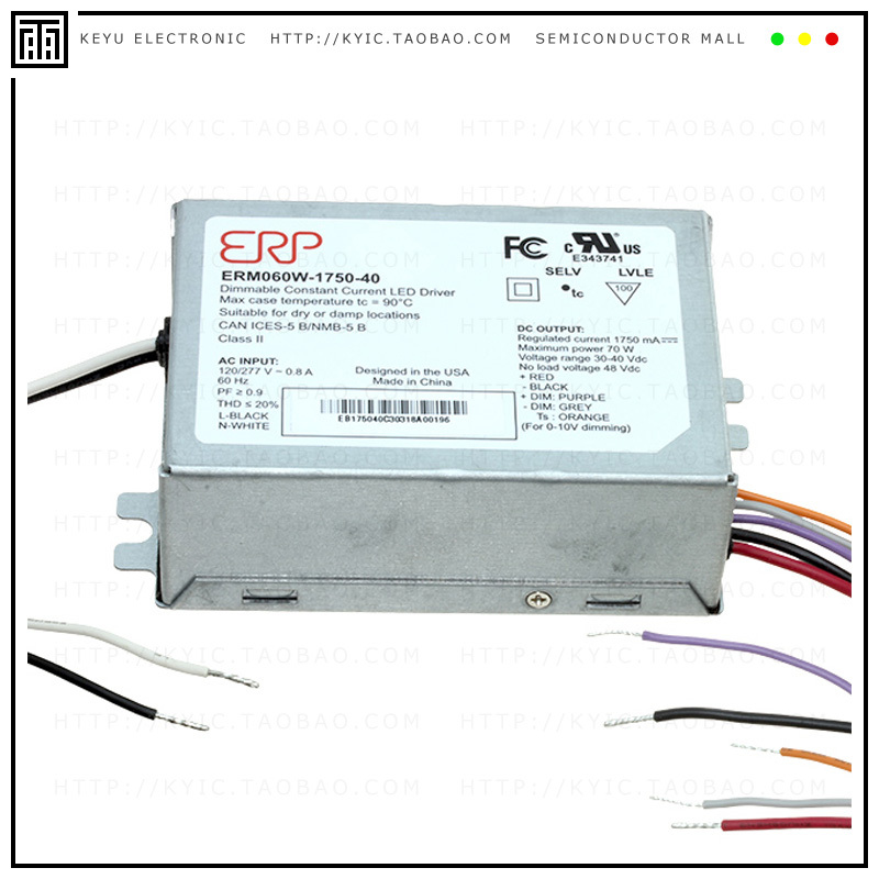 ERM060W-1750-40【LED DRIVER CC AC/DC 30-40V 1.75A】