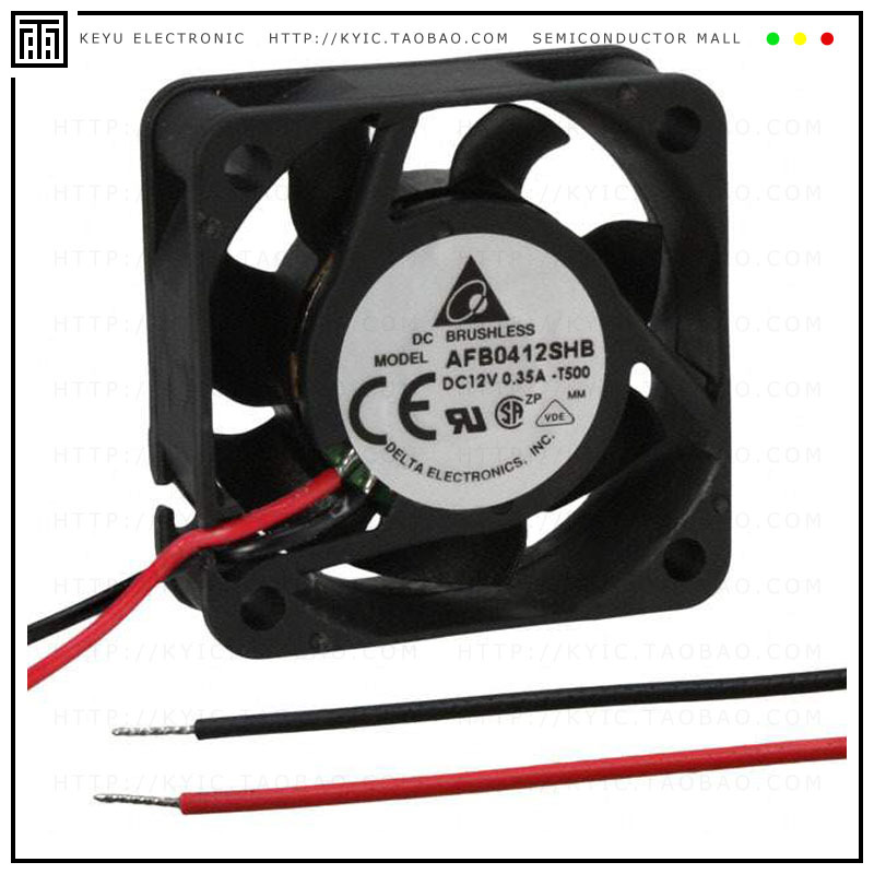 AFB0412SHB-T500【FAN AXIAL 40X15MM 12VDC WIRE】