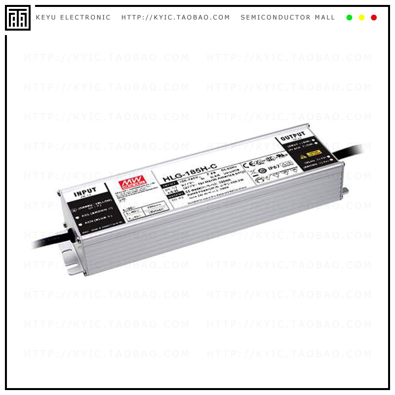 HLG-185H-C500B【LED DRVR CC AC/DC 200-400V 500MA】