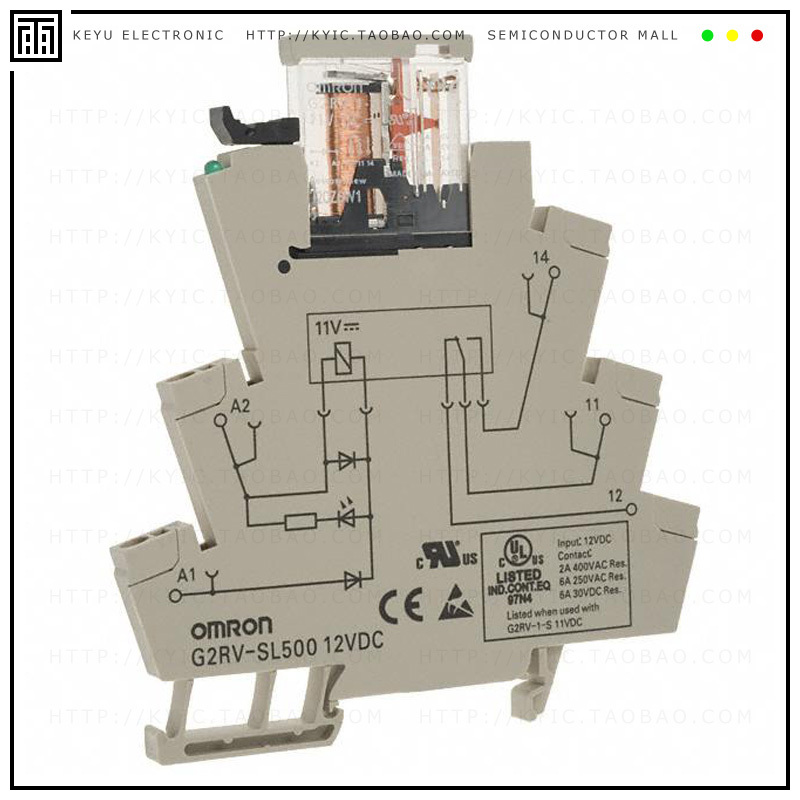 G2RV-SL500 DC12 (DC11)【RELAY GEN PURPOSE SPDT 6A 12V】