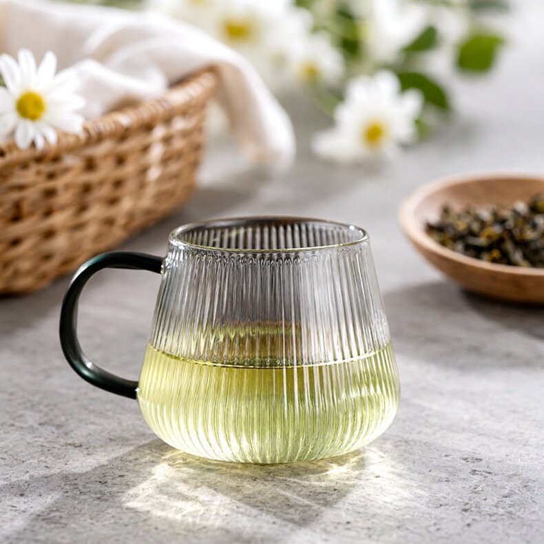 日式茶水分离泡茶杯耐热玻璃过滤