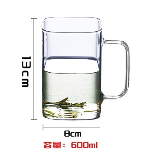 高硼硅透明大容量早餐玻璃杯