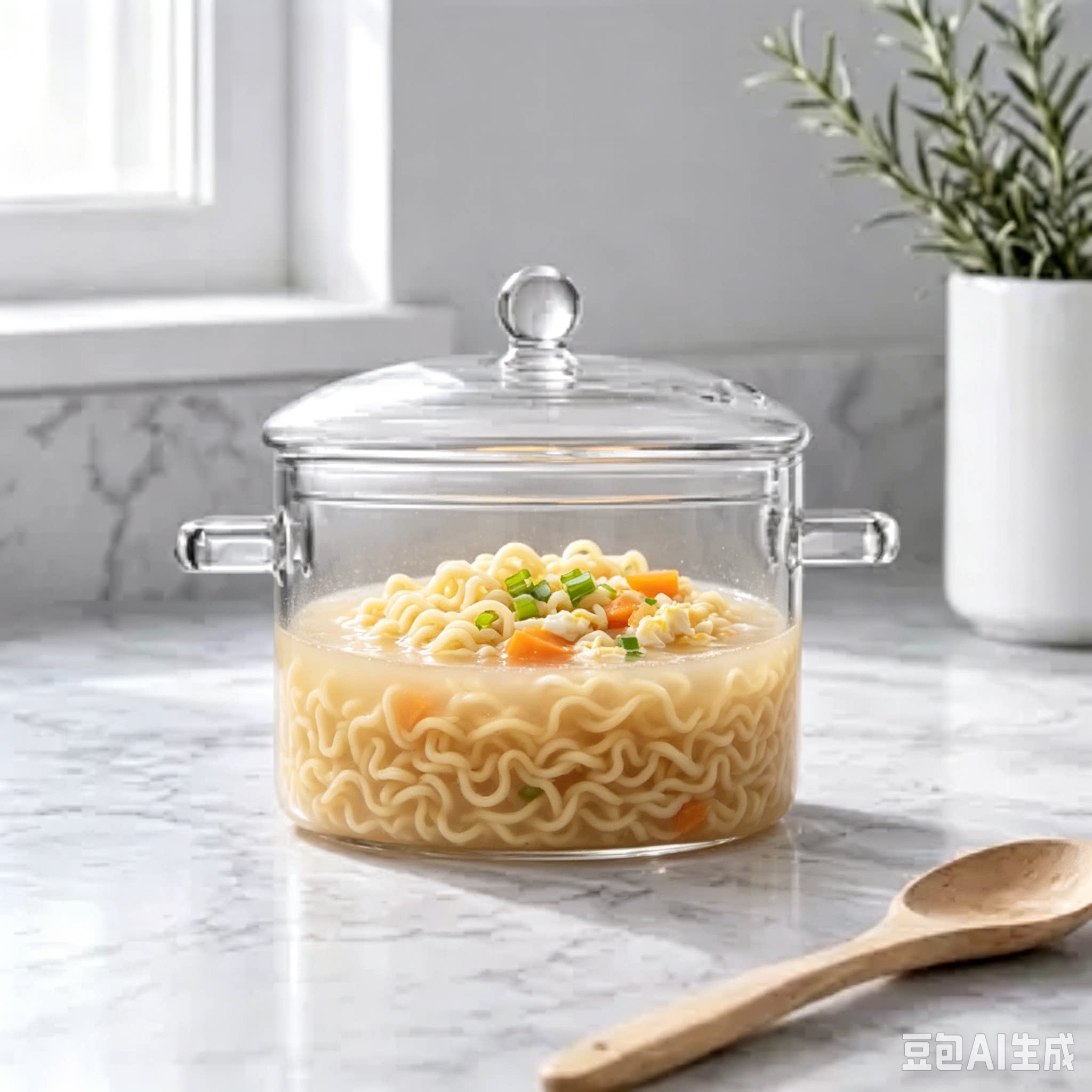 食品级高硼硅玻璃碗耐高温带盖图片