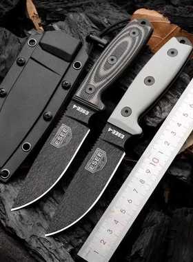 ESEE-4户外刀一体刀具荒野求生刀高硬度狩猎刀随身防身刀锋利小刀