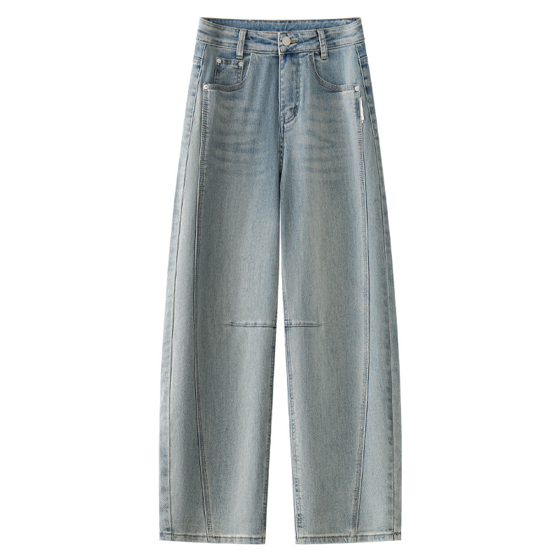 城市衣柜费依女装思慕缇村上春浅色香蕉牛仔裤女2025新款春秋季高