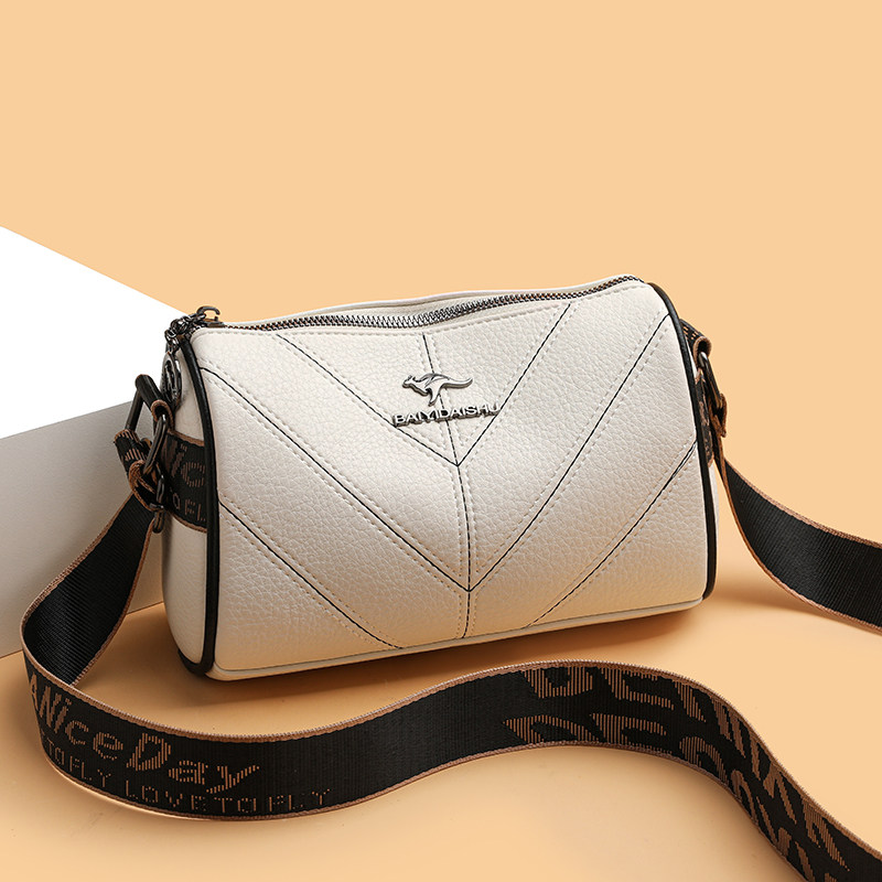 袋鼠真皮女士包包时尚斜挎包2023新款中年妈妈包枕头包宽带单肩包,箱包皮具/热销女包/男包,通用款女包,淘宝优惠券,粉丝福利购,淘宝优惠卷