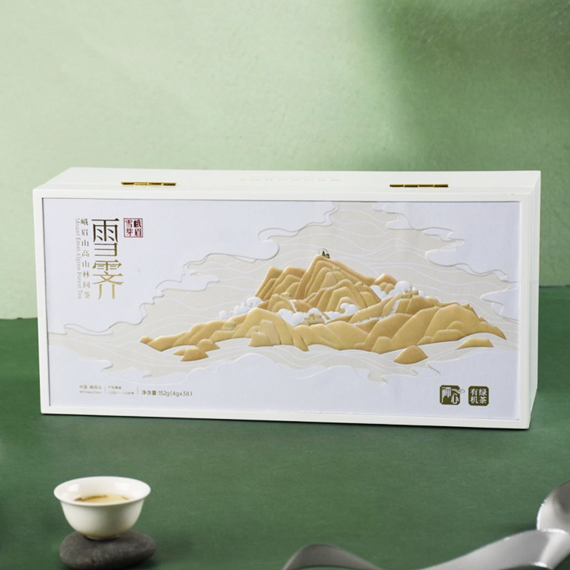 峨眉雪芽 雪霁禅心152g 四川峨眉山有机绿茶品质礼盒装