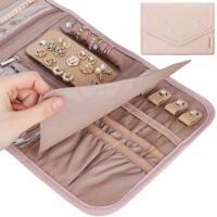 Roll foldable jewelry case travel jewelry organizer portable