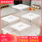 盒六6寸八寸8 12寸单双三层 透明生日蛋糕p盒n子包装 极速整箱