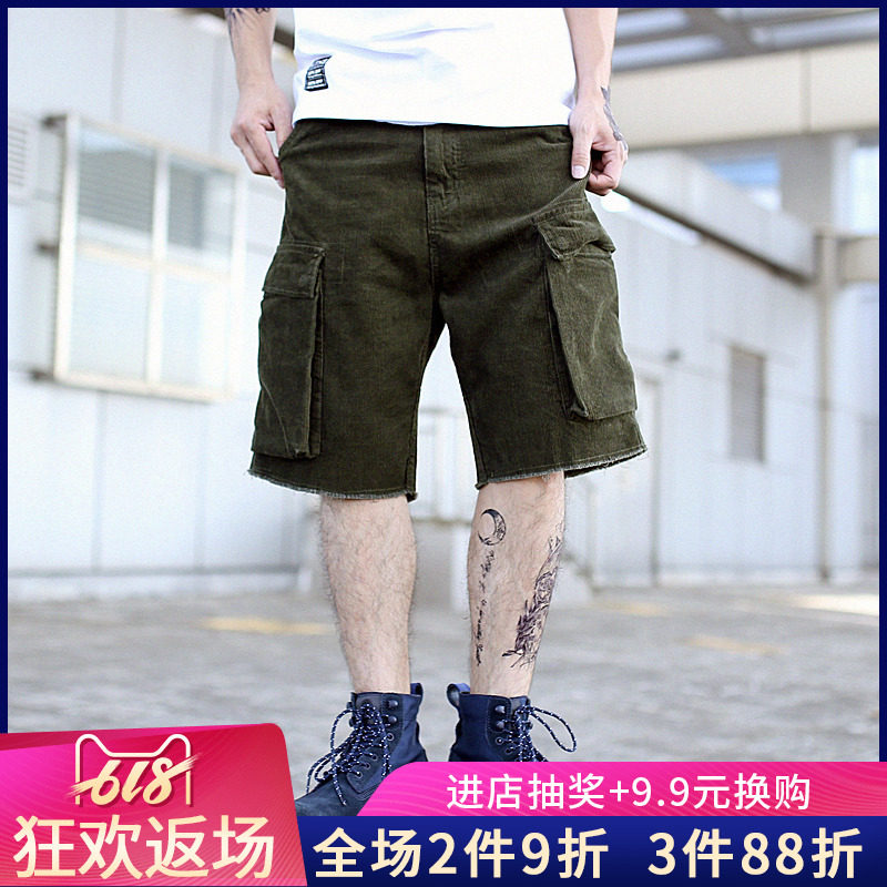 墨冷Madness Design Mdns余文乐工装短裤男潮牌宽松灯芯绒五分裤在类目 男装, 休闲裤中 - 来自Buy2taobao.com提供专业的淘宝代购服务