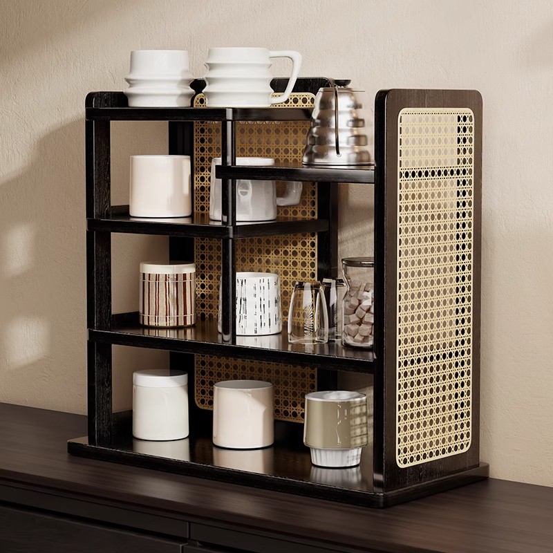 桌面杯架置物架餐边柜桌上收纳架咖啡杯水杯马克杯玄关多层储物架
