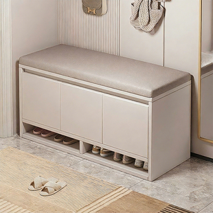 入户门口换鞋凳轻奢高级感进门穿鞋凳家用可坐鞋柜坐凳一体鞋架